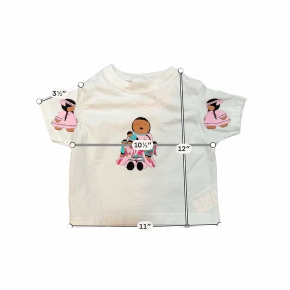 Storyteller Graphic Shirt Girls 12 Months White Pink Print Native American - Picture 6 of 9